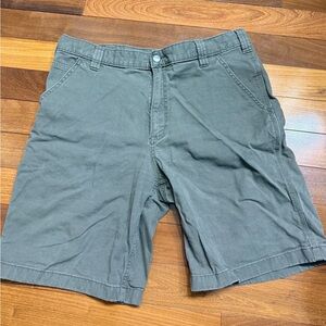 Carhartt Men's Olive Workwear Flat-Front Shorts